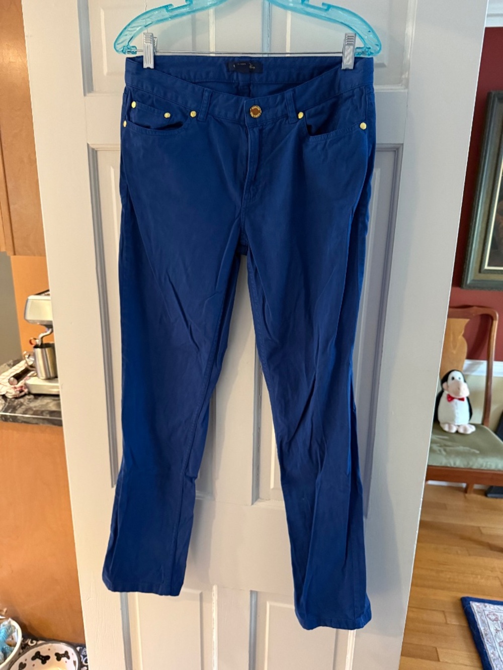 Brooks Brothers Wms Blue cottonSpandex pants size 6
